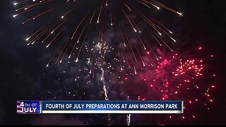 Fourth of July preparations at Ann Morrison Park