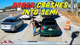 BEST OF SEMI-TRUCKS ROAD RAGE | Road Rage, Brake Checks, Karens | 2024