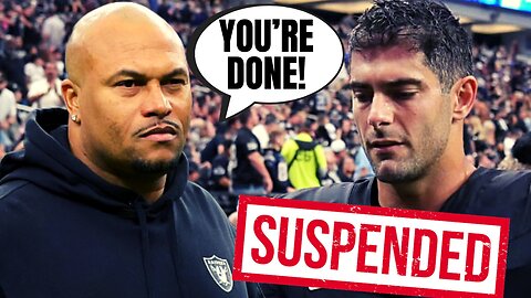 Jimmy Garoppolo SUSPENDED For PEDs, Raiders Set To RELEASE Him!