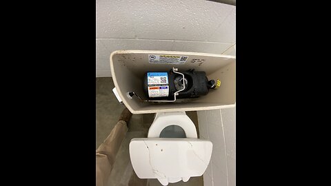 Replace cartridge on Flushmate flush assist toilet.