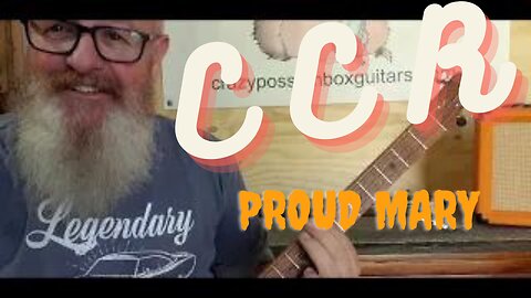 How to play Proud mary on 3 string box guitar