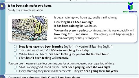 009 - ENGLISH GRAMMAR IN USE - UNIT 9 - Present perfect continuous I have been doing