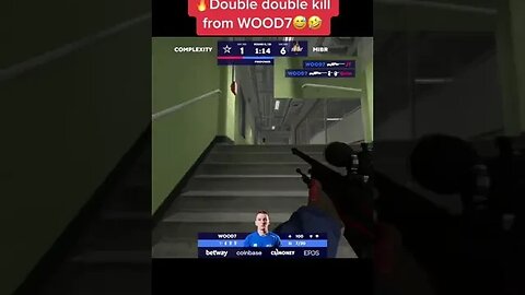 🔥Double double kill from WOOD7😅🤣 #csgo #csgoclips #csgomoments #csgobestmoments #double #awp