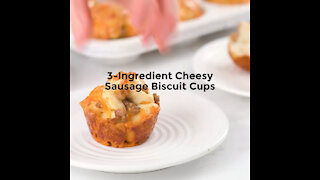 3 Ingredient Cheesy Sausage Biscuit