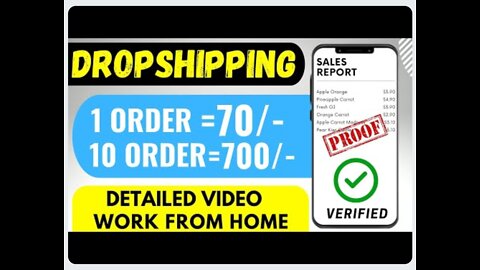 Dropshipping Earn Money Online | Best Work from home | Freelance Work Income