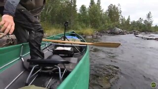 Norwegian Wilderness Canoe Tour. Exhausted, overturned in the rapids. last two days * 25