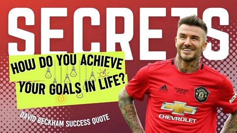 David Beckham Success Quote🔥│How do you achieve your goals in life?│Short Video│#quote#successvideo