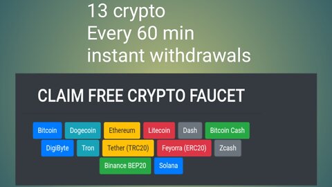 13 cryptocurrencies can you instantly withdraw after every 60 minutes?