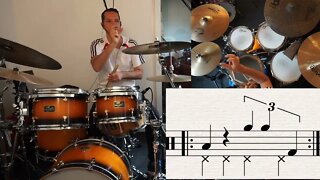 Tutorial How to play "The Black Page" Drum-Solo (5th bar) Step by Step (New Course)