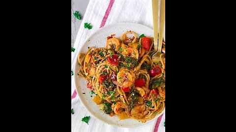 Spicy Butter Garlic Shrimp Pasta Recipe