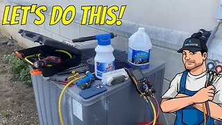 Step by Step Maintenance on Neglected Rheem Central AC Outdoor Condenser