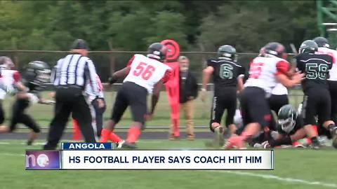 High School football player says coach hit him