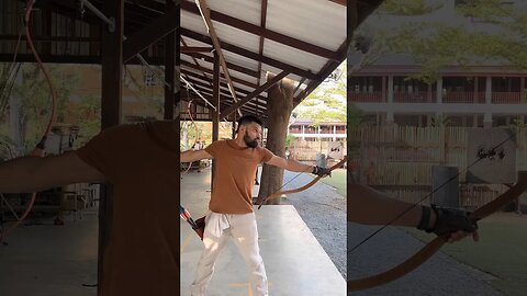 80LBS Saluki Tartar Bow at Full Draw #archerylife #archery