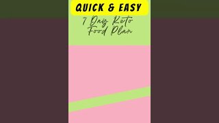 Quick & Easy 7 Day Keto Food Plan #shorts