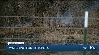 Firefighters battle Creek County grass fire