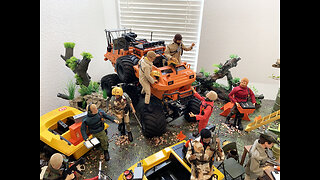 Adventure Team GI Joe in: "Staging Area" Diorama in 4K