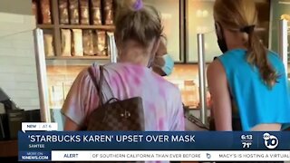 Video shows 'Starbucks Karen' upset when asked to put on mask