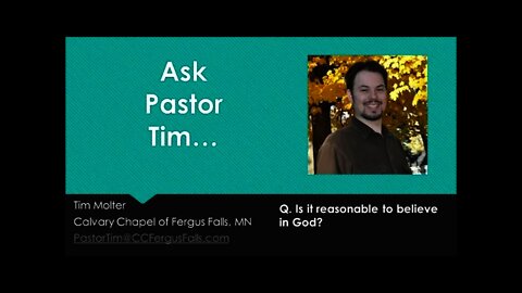 Is it reasonable to believe in God? from the Tough Questions video series