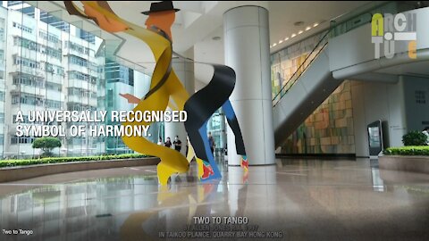 Art Installation named Two to Tango at TaiKoo Place, Quarry Bay, Hong Kong