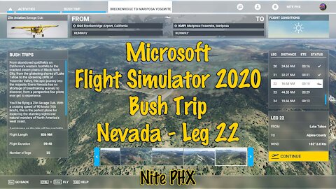 MSFS2020 - Bush Trip - Nevada - Leg 22