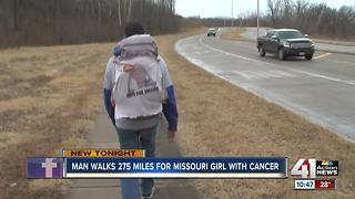 Man walking from KC to STL for girl with cancer