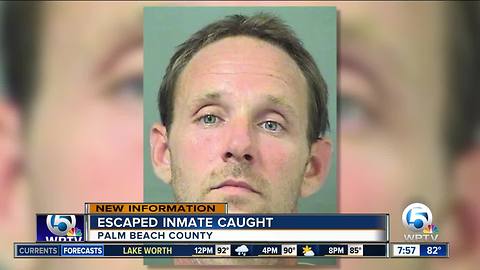Inmate escapes, later captured on Monday