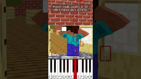 POV: The world is getting Deleted (@stonecraftstudios23) Minecraft - Octave Piano Tutorial