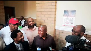 SOUTH AFRICA - Johannesburg - Malema and Ndlozi in court for assault (Video) (9Ru)