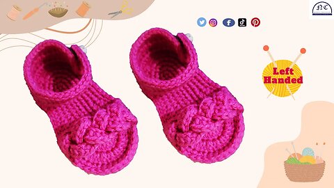 Step-by-Step Left-Handed Guide: Crochet Baby Sandal Pattern Made Easy!