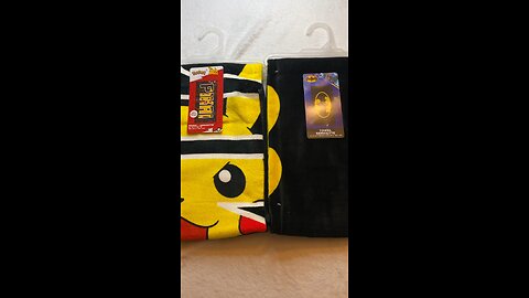 Pikachu and Batman towels. #pokemon #pikachu #batman #homedecor