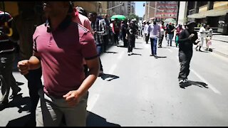 SOUTH AFRICA - Johannesburg - Security employees protest - Luthuli House (Videos) (nSB)