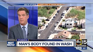 Man's body found in wash
