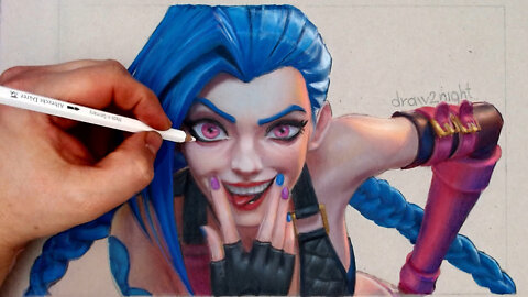 Arcane Jinx Drawing League of Legends