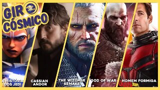 GIRO CÓSMICO #11 (God of War Ragnarok, The Witcher Remake, Homem Formiga 3 e muito mais)