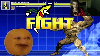 Fruit Characters (Annoying Orange And Dancing Banana) VS Sandman In An Epic Battle In MUGEN