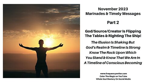 November 2023: God Is Flipping The Tables & Righting The Ship, Know The Rock Upon Which You Stand!