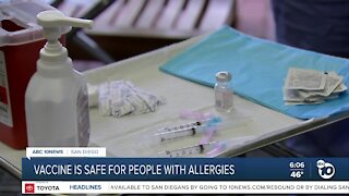 Vaccine safe for people with allergies