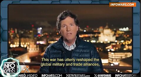 Tucker Carlson Sends Alex Jones Message From Russia