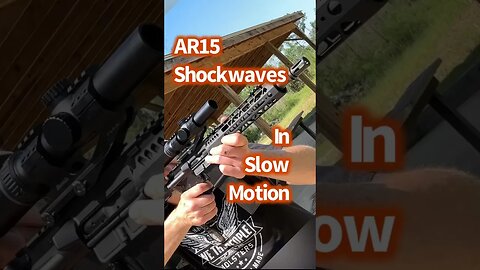 AR 15 gunshots and shockwaves in slow motion - This Gun Is Sick! #tiktok #trending