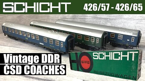 Vintage East German DDR Coaches - SCHICHT Models in HO Scale ČSD Livery