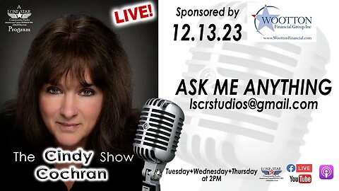 12.13.23 - Ask Me Anything - The Cindy Cochran Show on Lone Star Community Radio