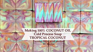 DIY Make Soap at Home! 100% Coconut Oil w/ Coconut Milk CP Soap Recipe included! | Ellen Ruth Soap