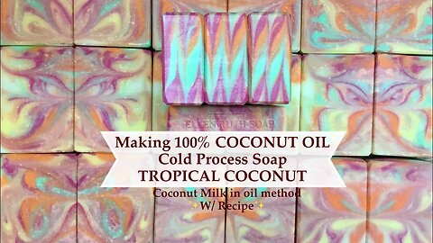 DIY Make Soap at Home! 100% Coconut Oil w/ Coconut Milk CP Soap Recipe included! | Ellen Ruth Soap