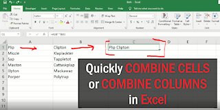 Quickly Combine Cells or Columns in Excel