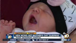 Surprise for new moms at Sharp Grossmont