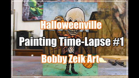 Halloweenville art time-lapse 1 By Bobby Zeik
