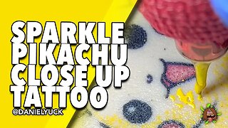 Sparkle Pikachu Close Up Tattoo