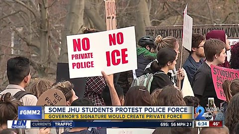 Students, community protest Johns Hopkins police force