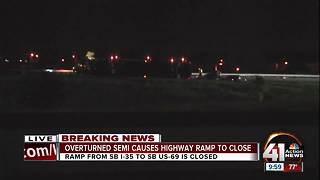 Ramp to SB 69 from SB I-35 closed