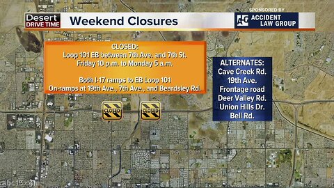 Weekend traffic advisory: July 19-22